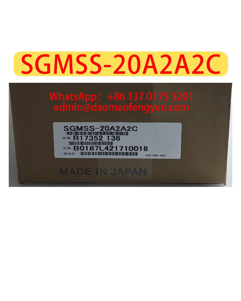 

SGMSS-20A2A2C Совершенно новый серводвигатель SGMSS 20A2A2C, быстрая доставка
