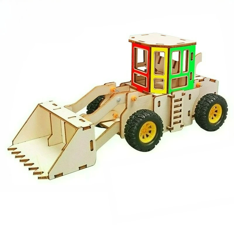 

DIY Forklift Handmade Science Teaching Toy Technology Small Production Excavator Model Toy Materials