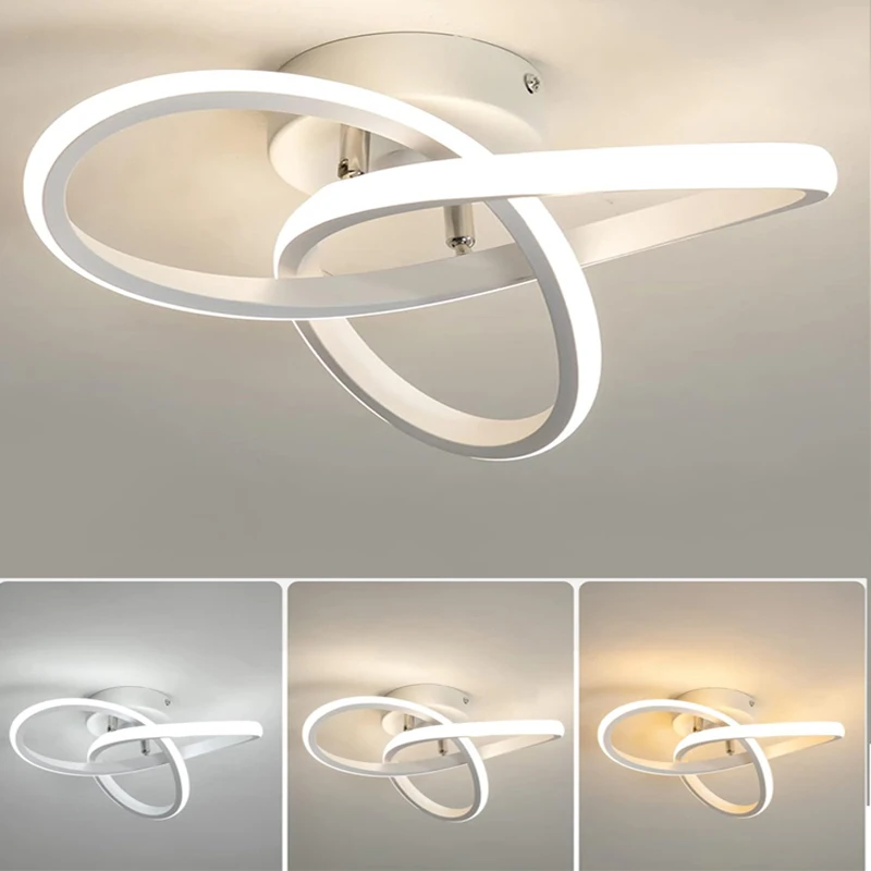 Dimmbare LED-Deckenleuchte, kreative Blumenform-Deckenleuchte 22 W für Flur, Schlafzimmer, Schaltersteuerung 3000 K/4500 K/6500 K