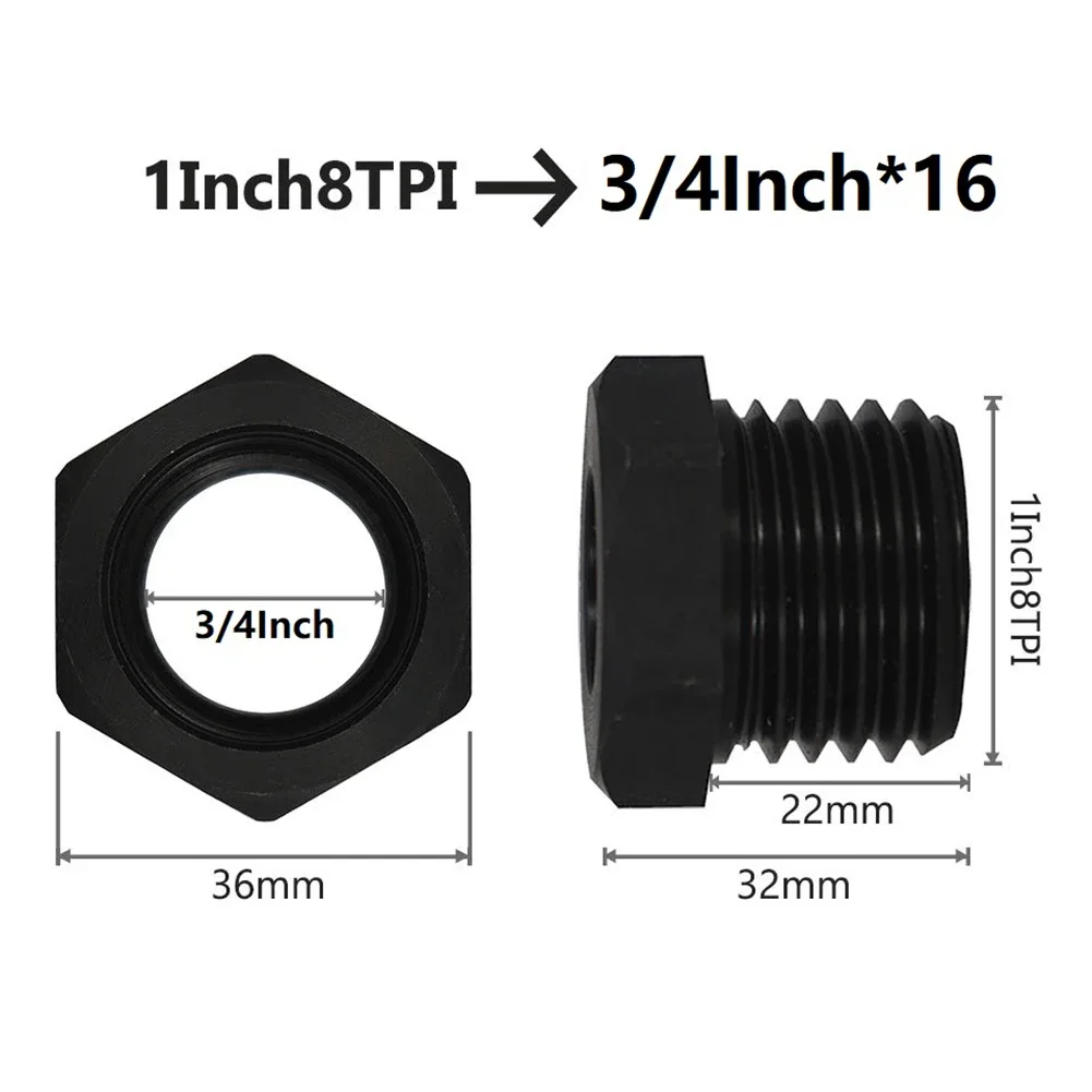 Wood Lathe Chuck Adapter 1inch-8TPI To 3/4×16 For Wood Turning Lathe Headstock Spindle Chuck Adapter