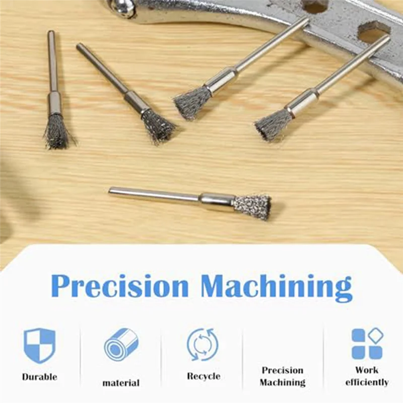 

ALIM-Extended Small Wire Brush Rust Paint Removal Drill Bit Polishing Rotary Tool Accessories