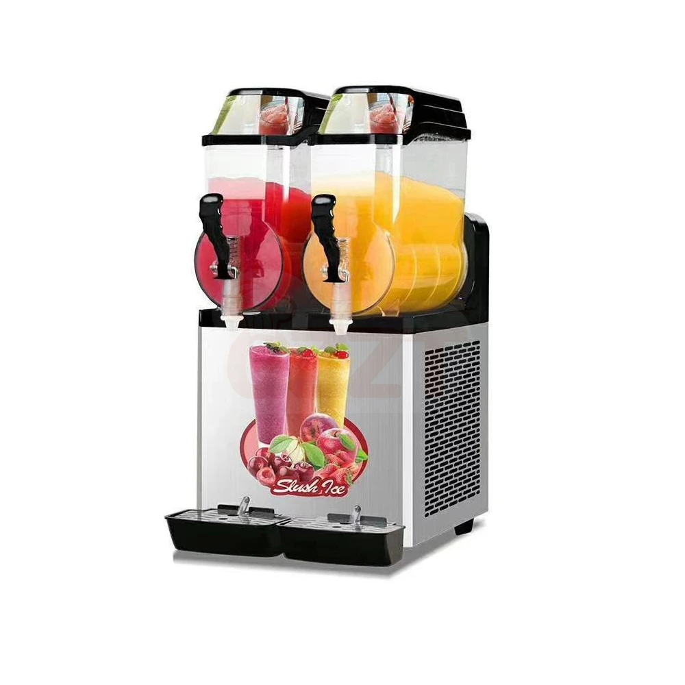 

Automation Commercial Slush Machine With 2 Tank Slush Ice Machine Industrial Frozen Drink Slush Machine