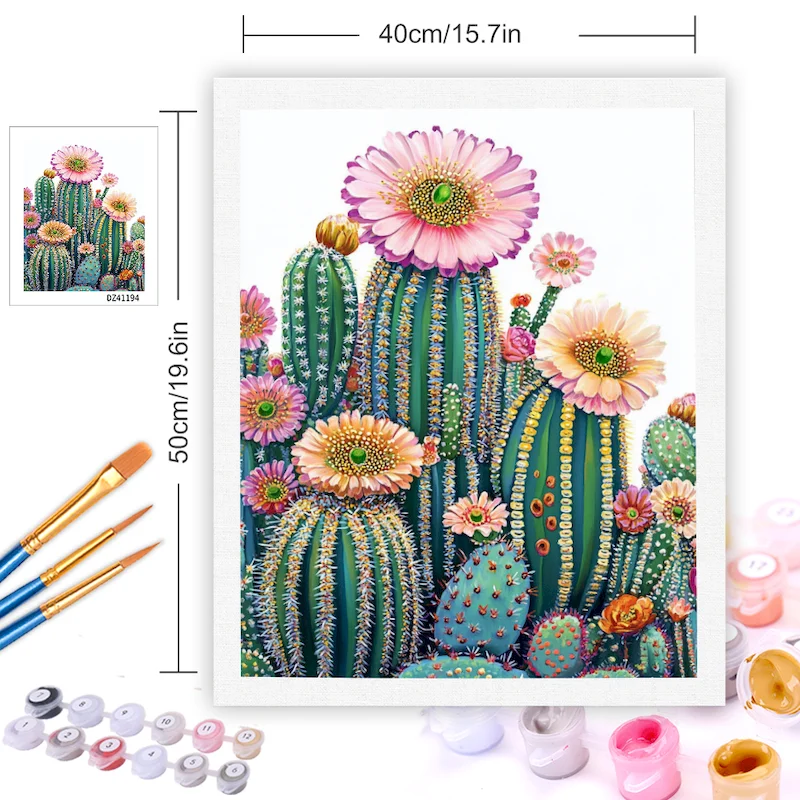 CHENISTORY Coloring By Number Planet Kits For Adults Handpainted DIY Frame Oil Painting By Number flower Home Decoration Gift