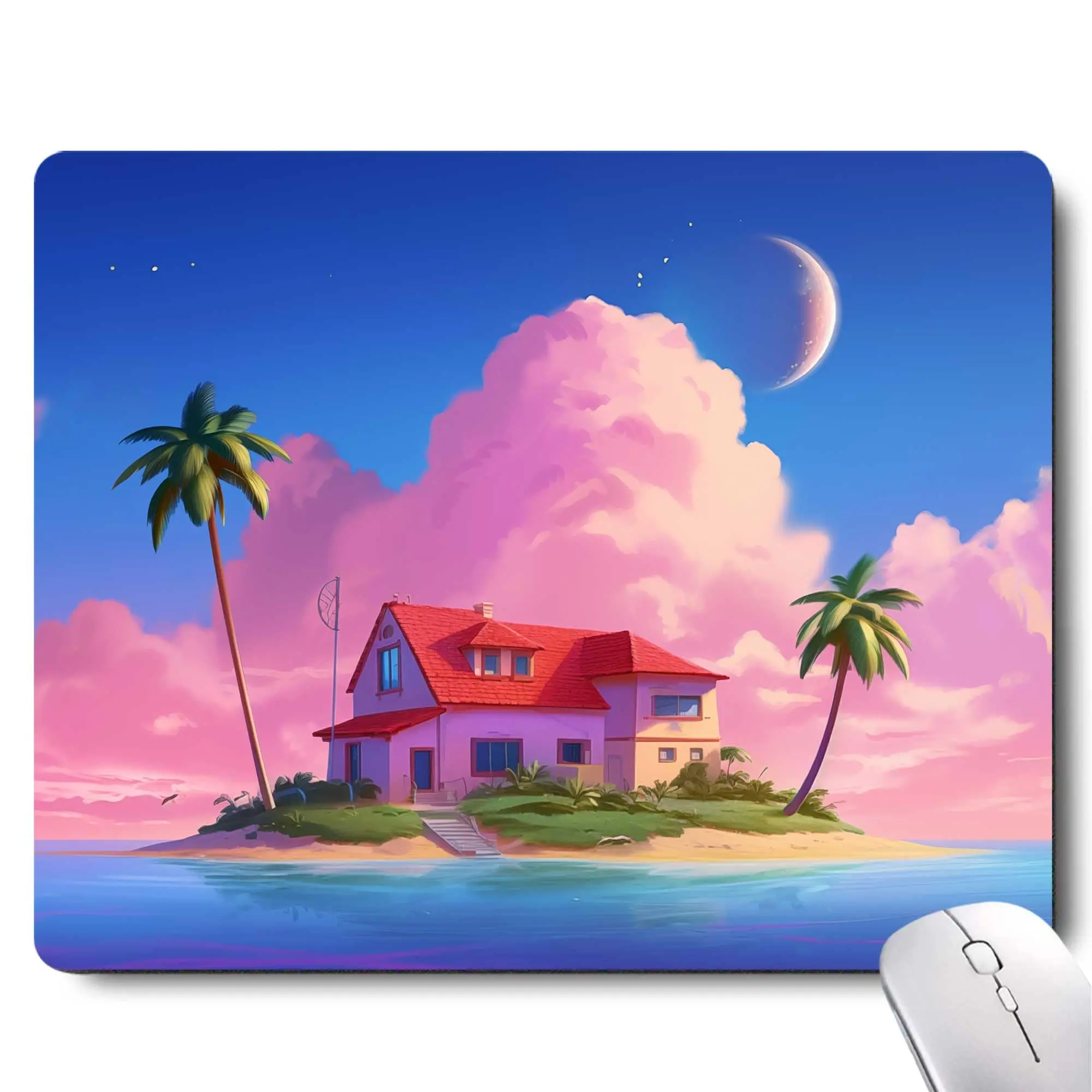 

Beautiful Sunrise Island Printing Square Mouse Pads Comfortable Gaming Mousepad Mouse Mat Keyboard Mats Desk Pad 22x18cm