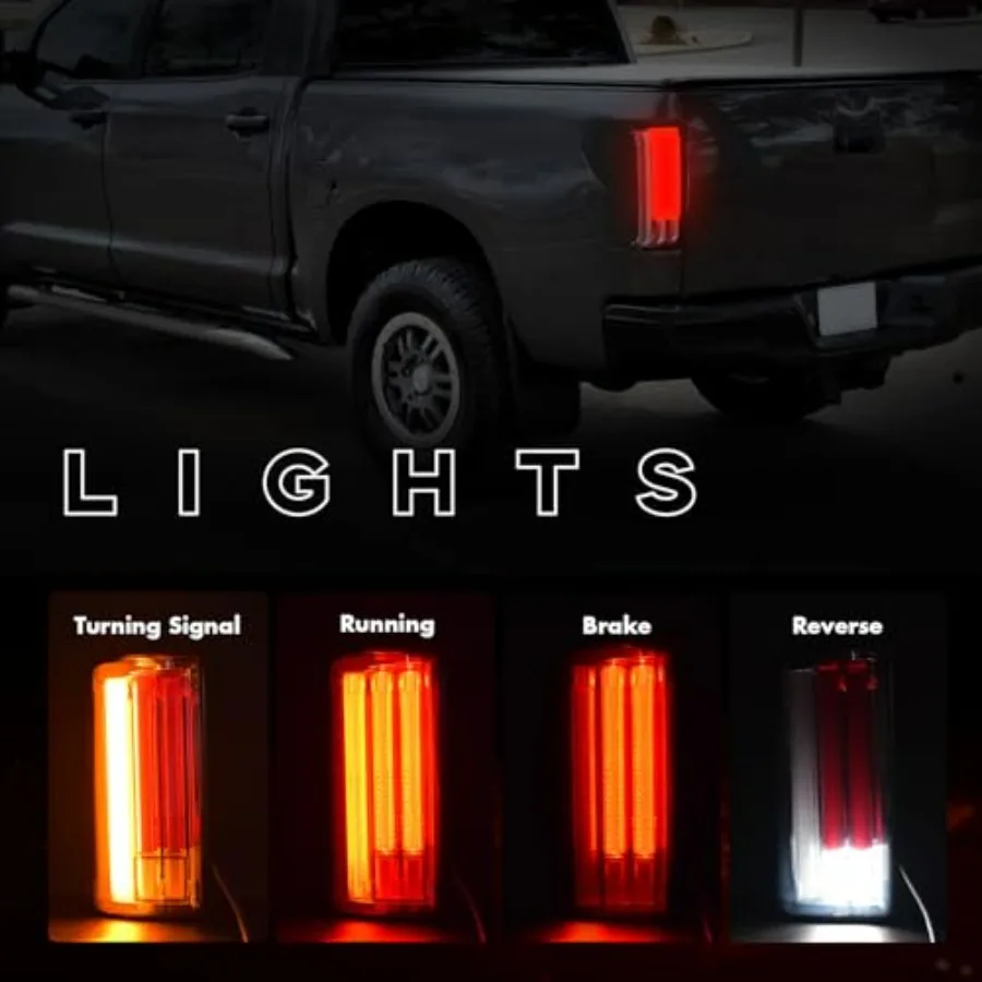 أضواء خلفية Led متتابعة لسيارة Toyota Tundra 2007 2008 2009 2010 2011 2012 2013 بدء تشغيل مجموعة المصابيح الخلفية المتحركة 1 زوج Sm #2