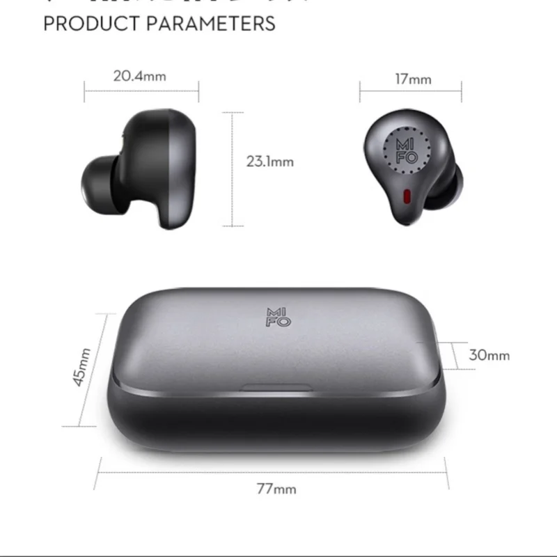Mifo O5 3 سماعات لاسلكية في الأذن للحد من الضوضاء بلوتوث 5.4 سماعات أذن مقاومة للماء عمر بطارية طويل سماعات رأس رياضية مخصصة