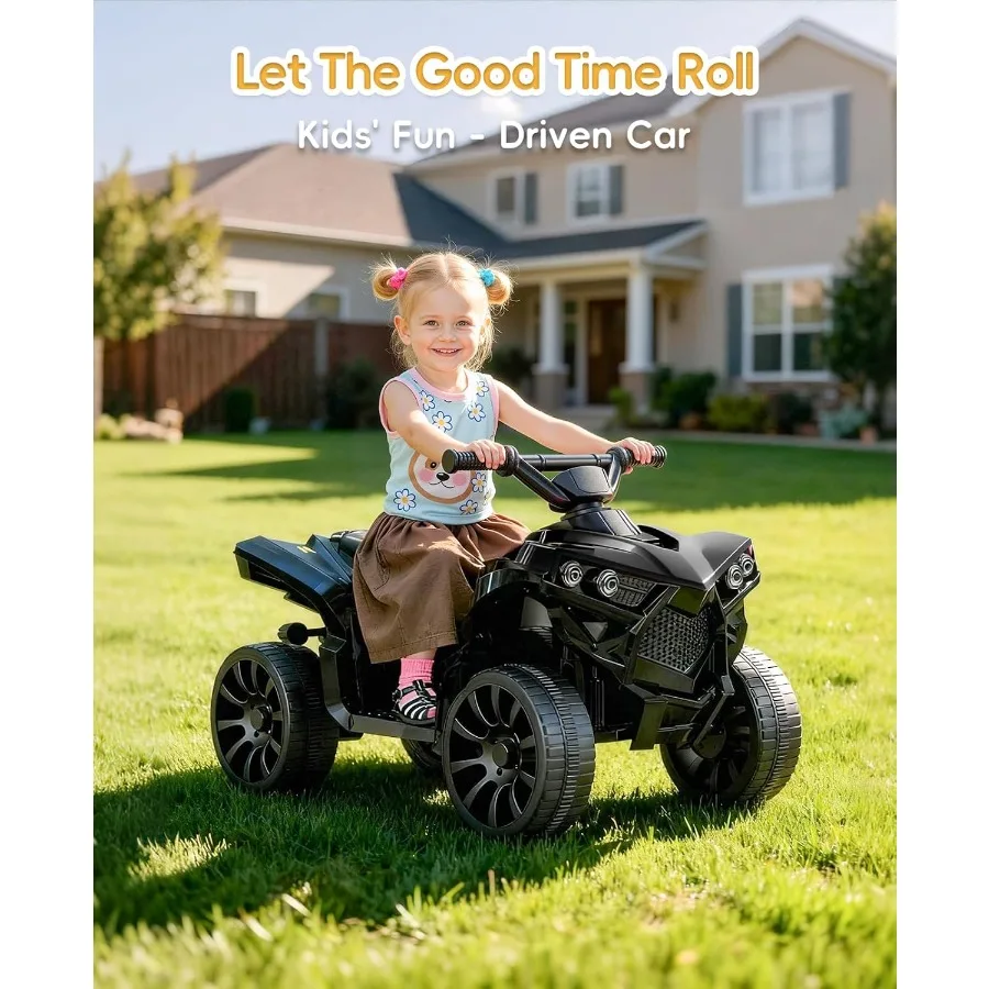 Ride on Toys for Toddlers 1.5-4 ATV with Play Time Up to 70 Minutes 4 Wheeler Quad Electric Car with Safe 1.8MPH Speed Driving