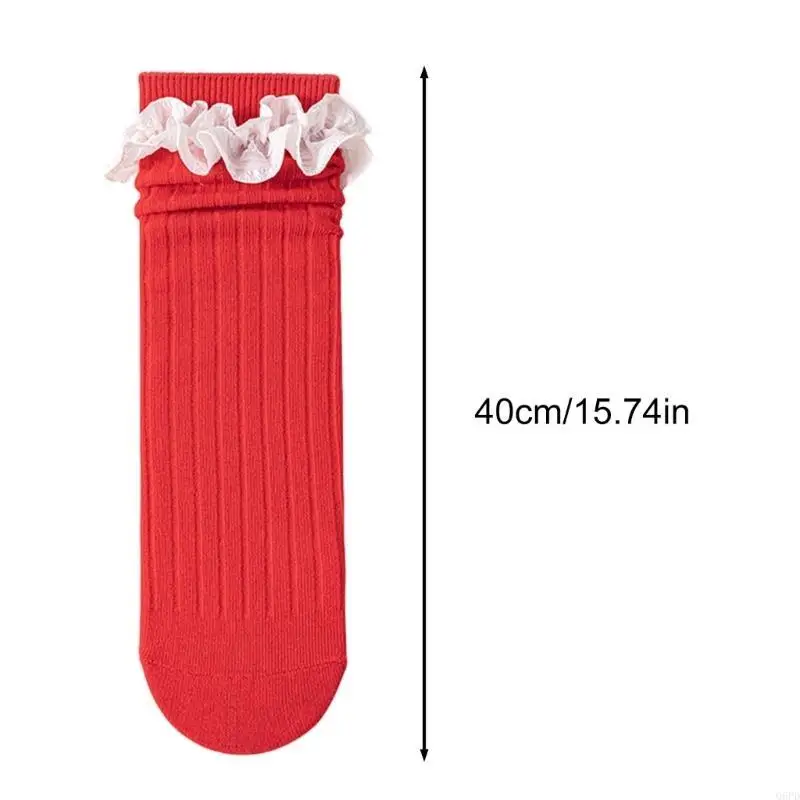 

Q6PD Under Knee Length Socks for Children Soft Comfortable Cotton Socks 3-10T Baby Girls Casual Hosiery for Daily Parties