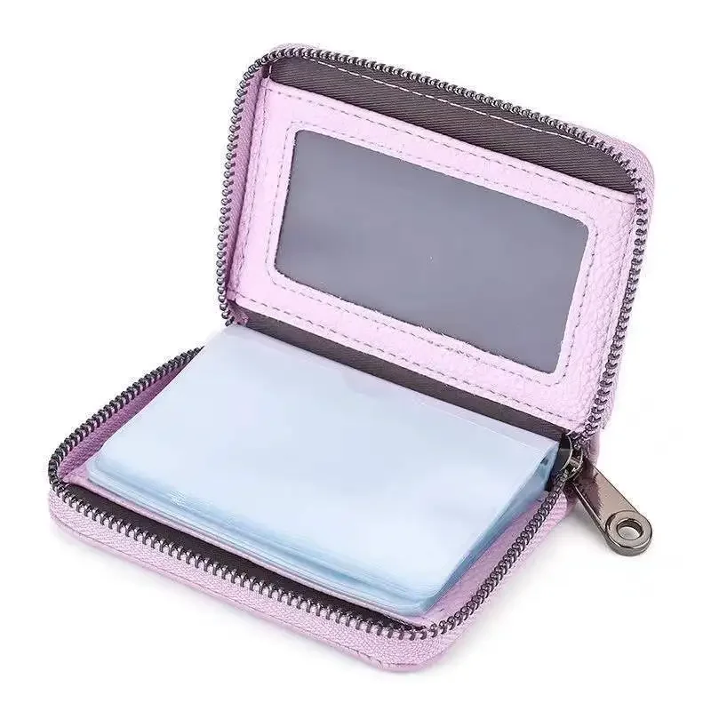 20 Detents Cards Holders PU Business Bank Credit Bus ID Card Holder Cover Coin Pouch Anti Demagnetization Wallets Bag Organizer