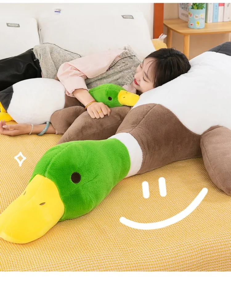 70-115 cm Kawaii Riesige Ente Plüschtier Nette Große Gans Stofftier Weiche Puppe Sofa Schlafkissen Kinder Nettes Geschenk Zimmer Dekor – Detail 17