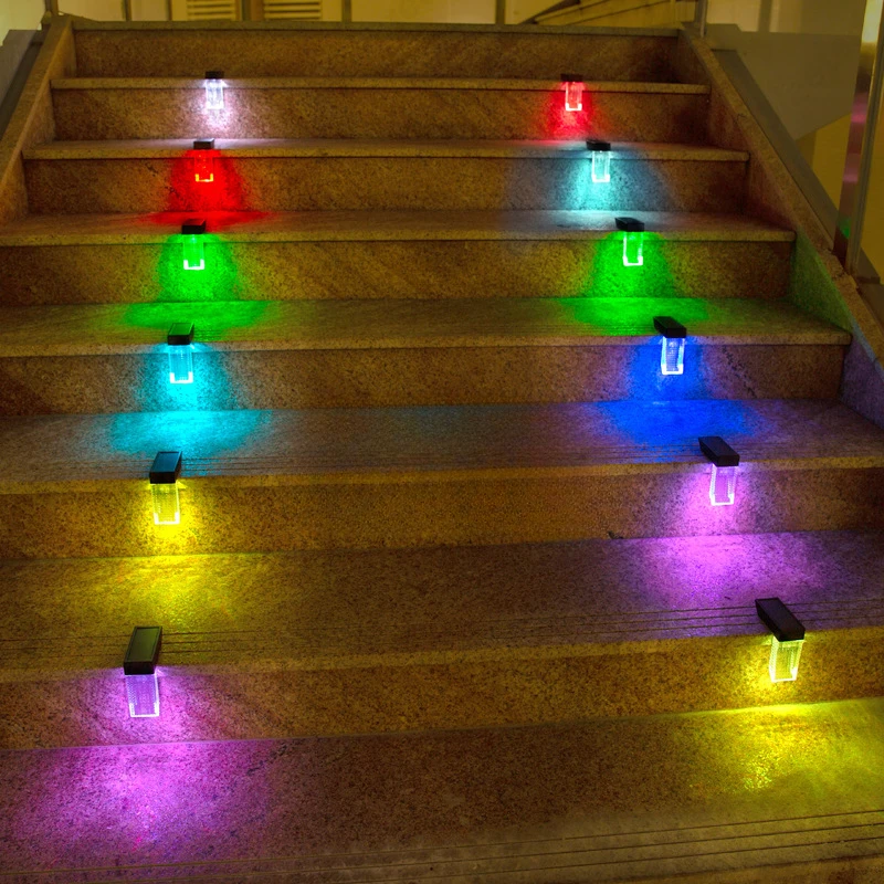 New LED Solar Lights for Outdoor Waterproofing Courtyard Corridors Stairs Walls Decorative Atmosphere Lighting Fixtures