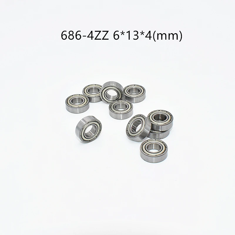 Metal os rolamentos selados, acessórios do aço de Chrome, transporte livre, 686ZZ, 6*13*5mm, 686*3.5mm, 686/4ZZ, 6*13*4mm, 10 PCes