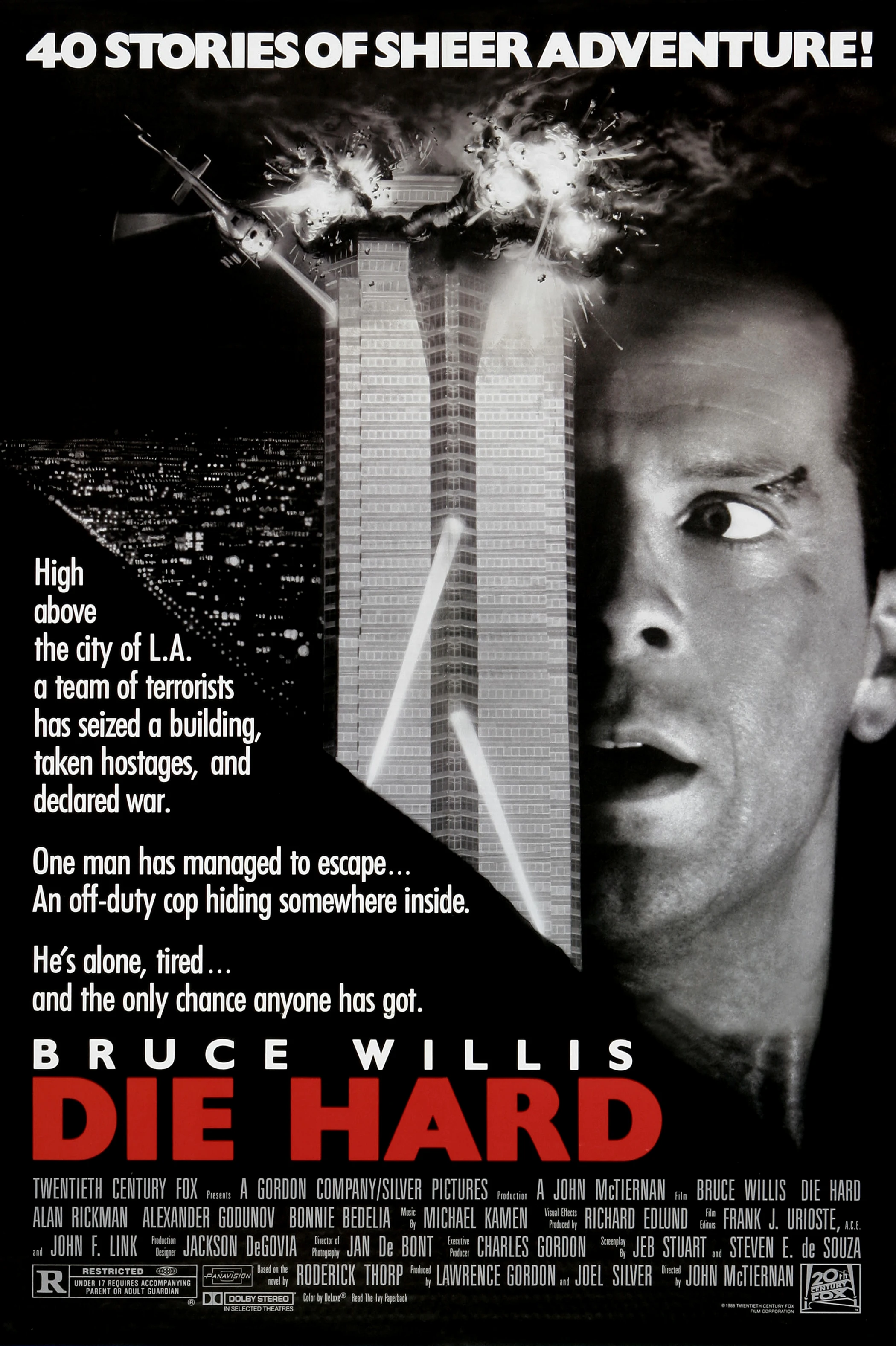 Bruce Willis Movies Die Hard 1 2 3 4 5 Kunst-Leinwandgemälde und Druckbilder, modernes Schlafzimmer, Kaffee, Heimdekoration
