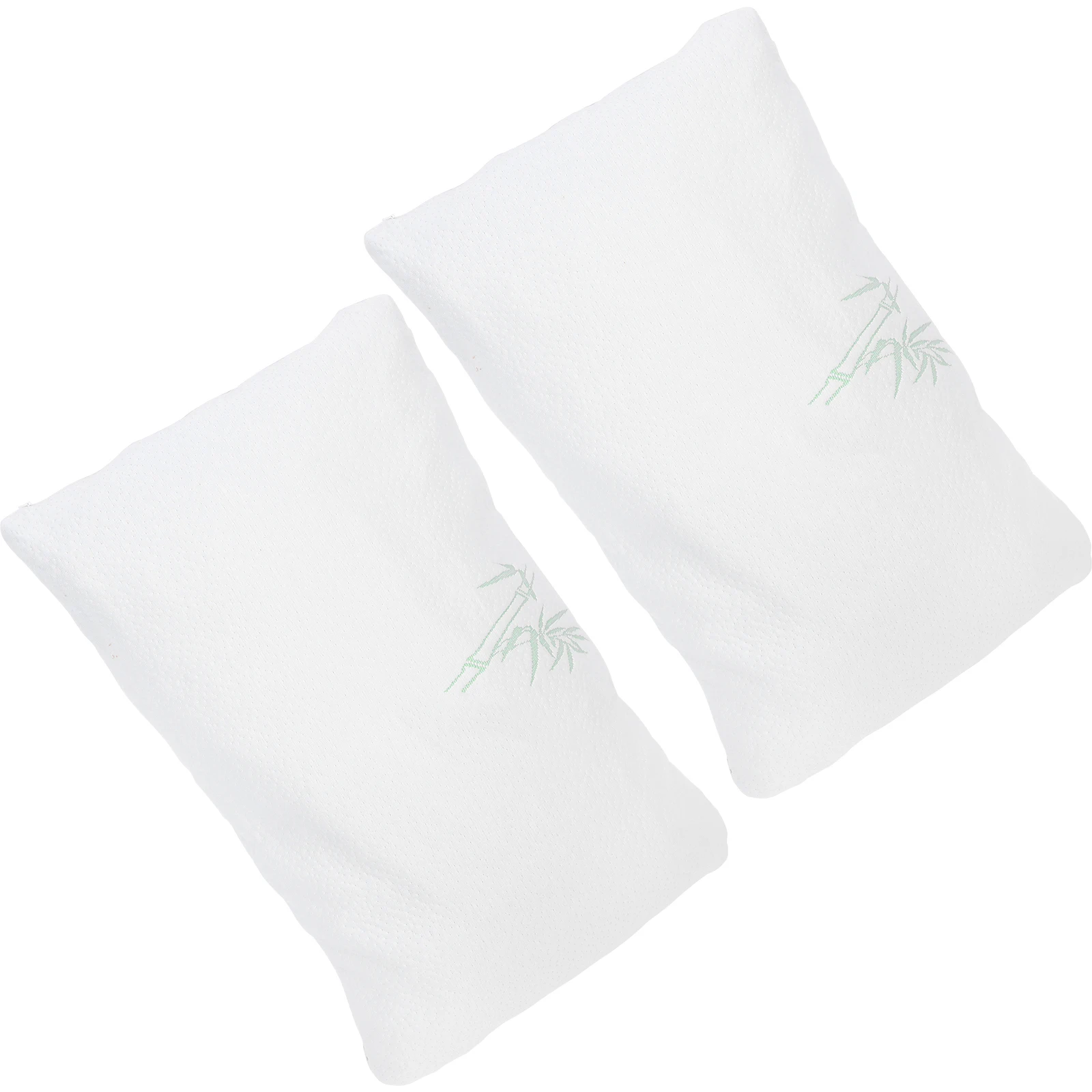

2 Pcs Latex Pillow Case Bamboo Pillows Cover Memory Single Neck Fiber Pillowcase