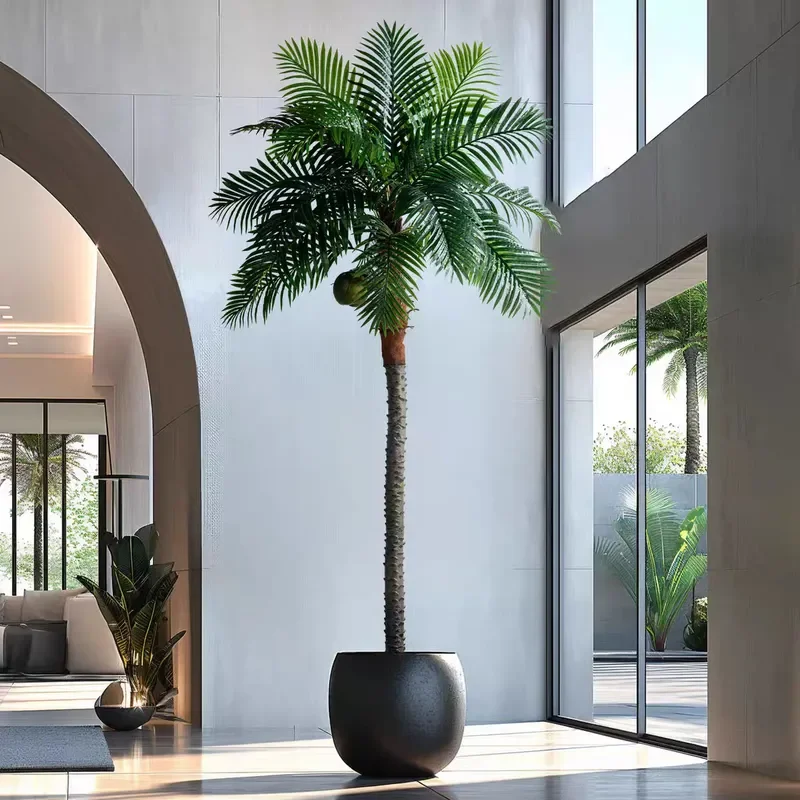 Large Artificial Green Plant Palm Sunflower Coconut Tree Indoor Fake Potted Plant for Balcony Living Room Home Decoration