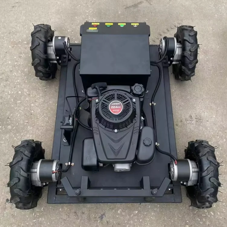 Remote Control Flail Lawn Mower Ro-bot 500mm Mowing Width Farm Garden Power Crawler Lawnmower Grass Cutting Cutter