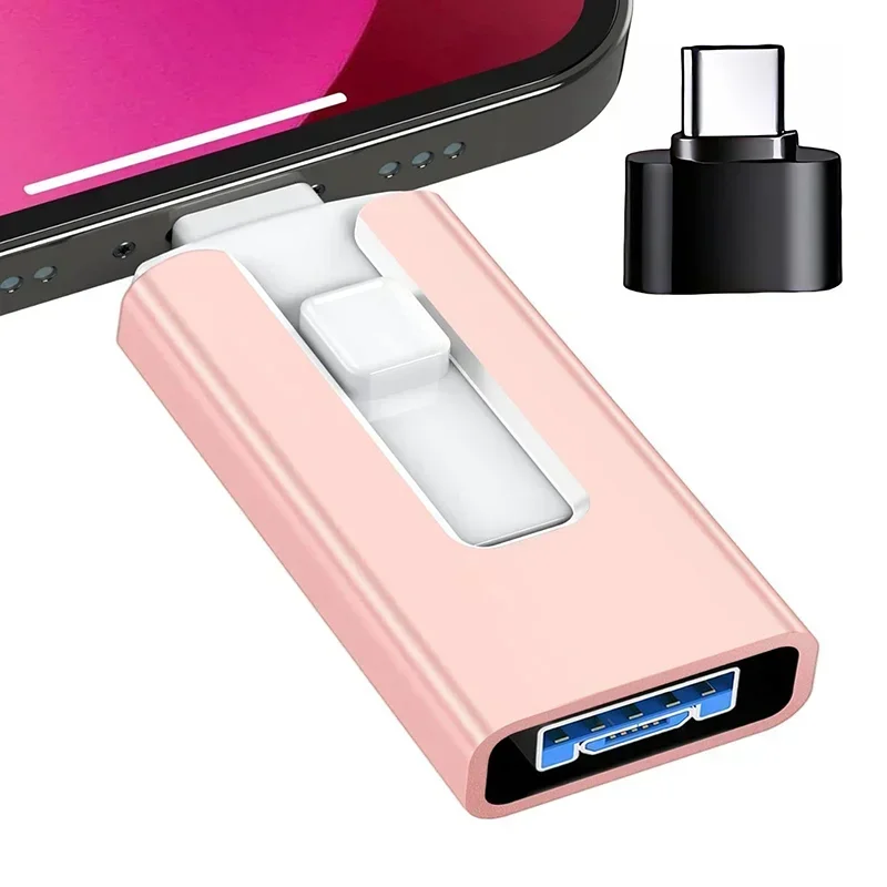 Pendrive 4w1 OTG 512GB do iPhone'a USB 3.0, pendrive 2TB 1TB Android TYPE-C, pamięć flash Micro USB, NOWY — zdjęcie produktu 7