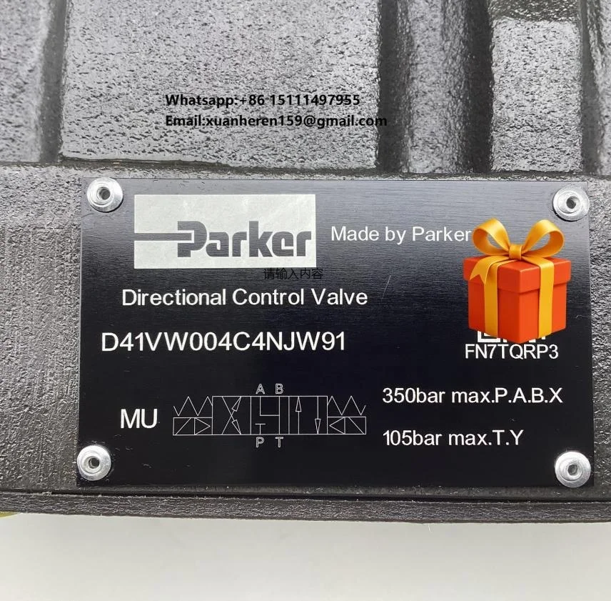 Original Parker D41VW004C4NJW Solenoid Directional Control Valve NG16 24VDC in Stock