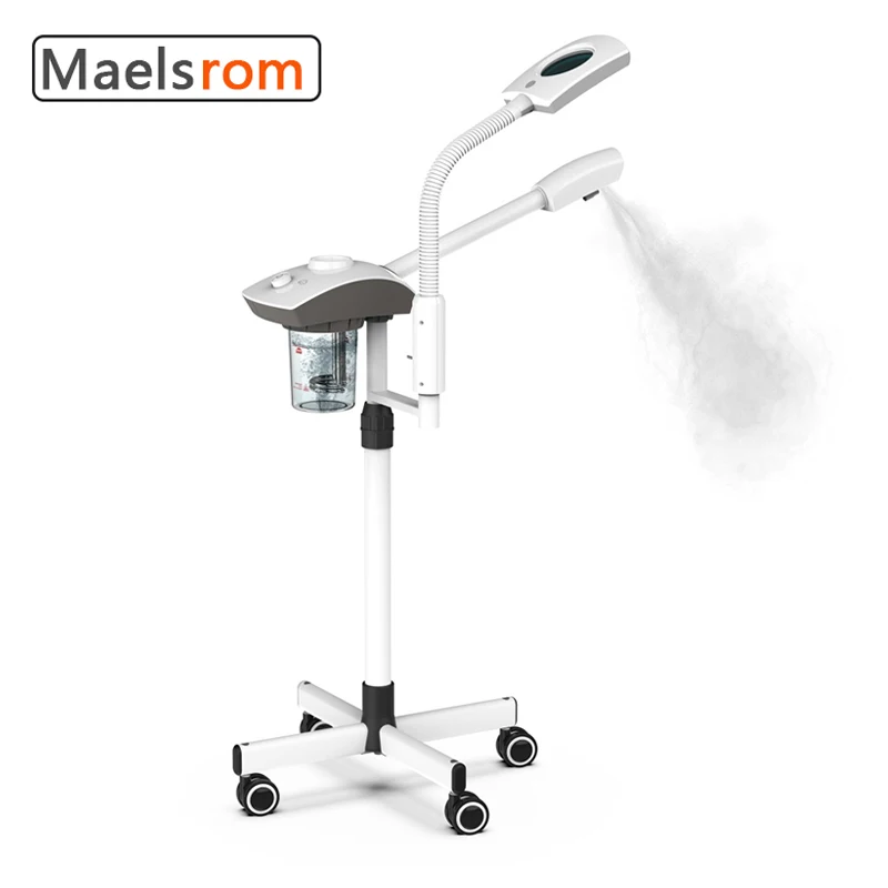 Professional Ozone Facial Spray Steamer Moistens Skin Cleans Pores Tightens Skin Facial Aromatherapy with Magnifying Glass