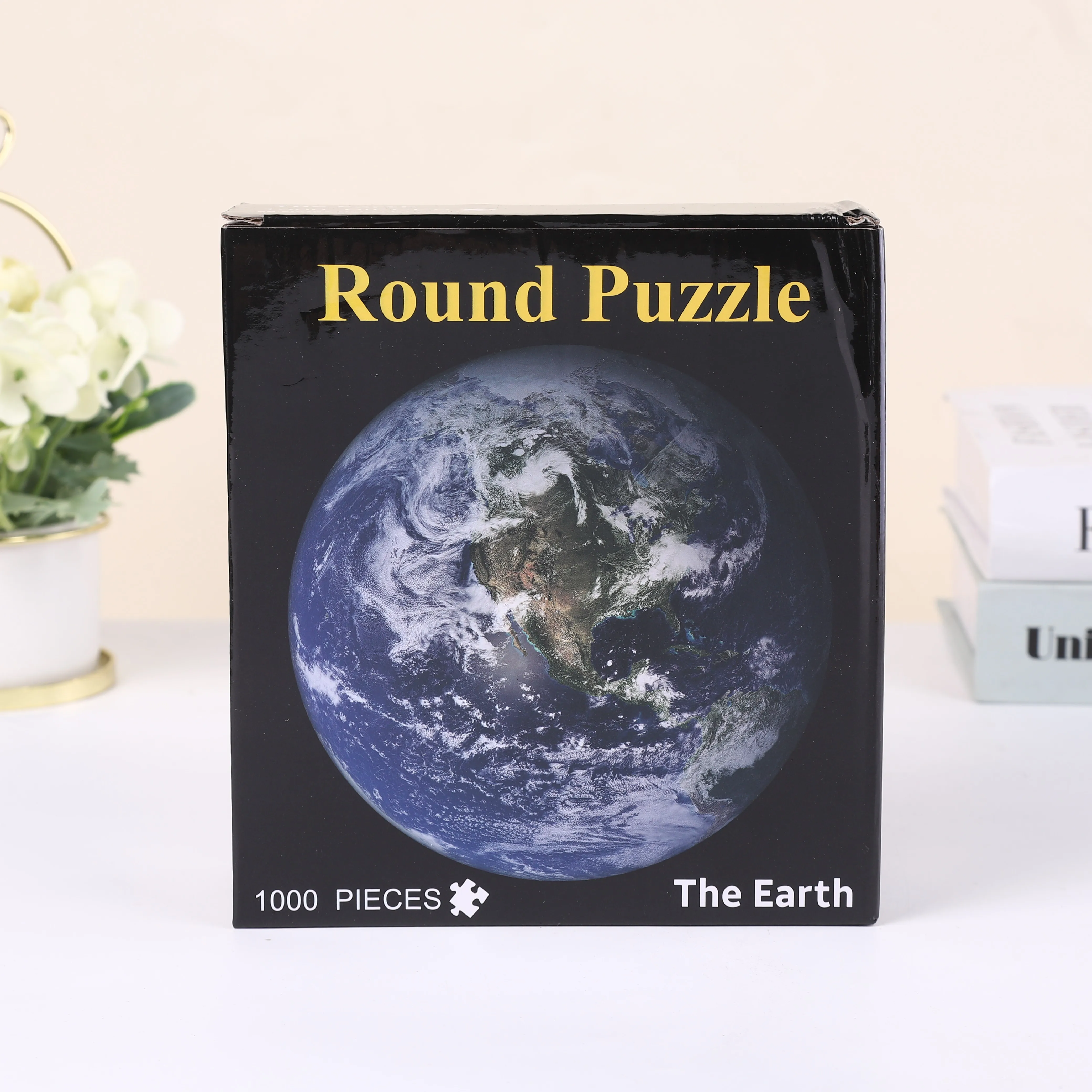 Adult Round Puzzle 1000 Pieces the Earth Challenge Games Learning Educational Puzzle Toys Moon Puzzle Space Flat Puzzle