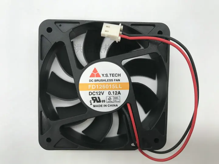 Y.S TECH FD126015LL DC 12V 0.12A 60x60x15mm 2-Wire Server Cooling Fan