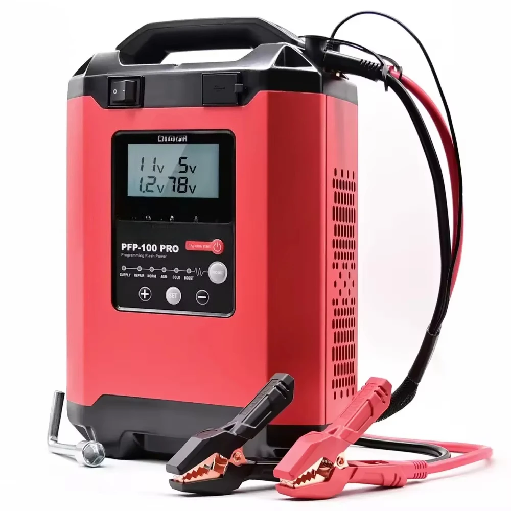 2026 PFP-100 PRO Automatic Voltage Regulator 12V/24V Battery Charger ECU Programming Flash MemoryBatteryOne-Year Warranty