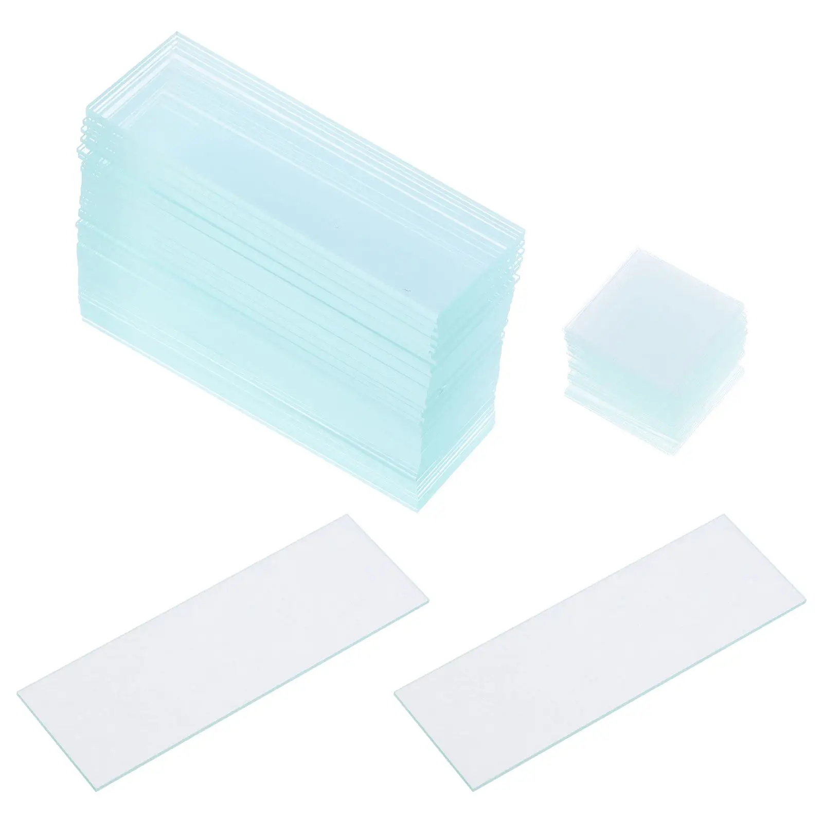

300 шт. предметных стекол и покровных стекол для микроскопа, предварительно очищенные, из оптического стекла с шлифованными краями, для студентов, домашнего обучения, лабораторных нужд