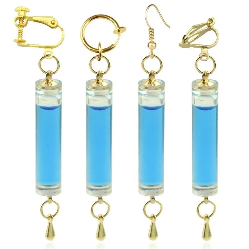 Game The Dottore Doctor Earrings Game Jewelry Cosplay Drop Earrings Anime Game Costume Jewelry For Cosplay Party Daily Wear