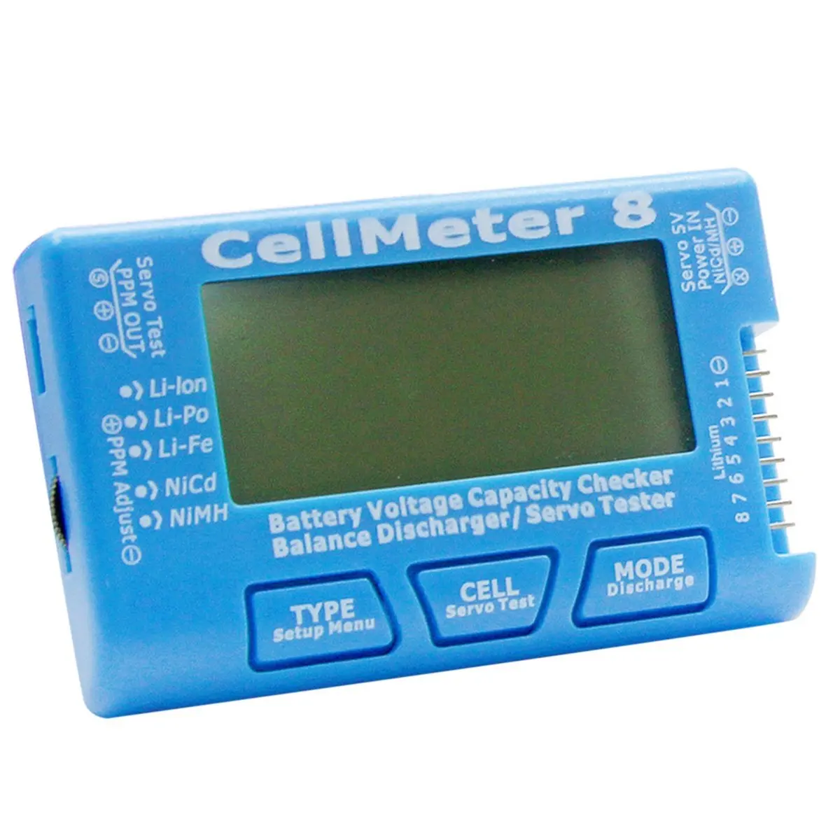 

Цифровой ЖК-дисплей для проверки емкости аккумулятора RC 1-8S Измеритель напряжения емкости аккумулятора LiPo Li-NiMH Meter