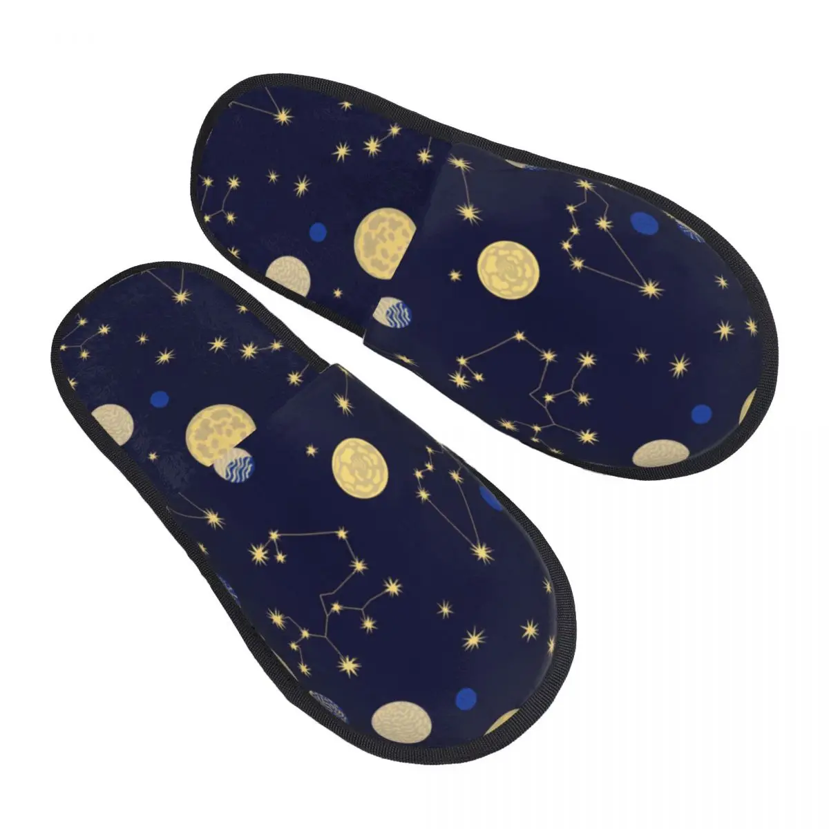 Indoor Slippers Celestial Bodies Plush Slipper Autumn Winter Shoes House Flat Floor for Bedroom