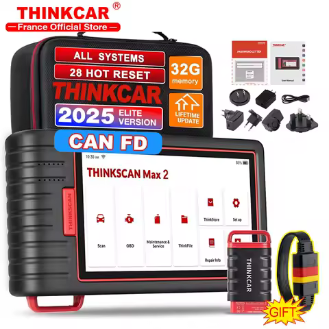 THINKCAR Thinktool ThinkScan Max 2 Full system Lifetime free AF DPF IMMO 28 Reset OBD2 Scanner CAN FD OBD2 Diagnostic scan tools