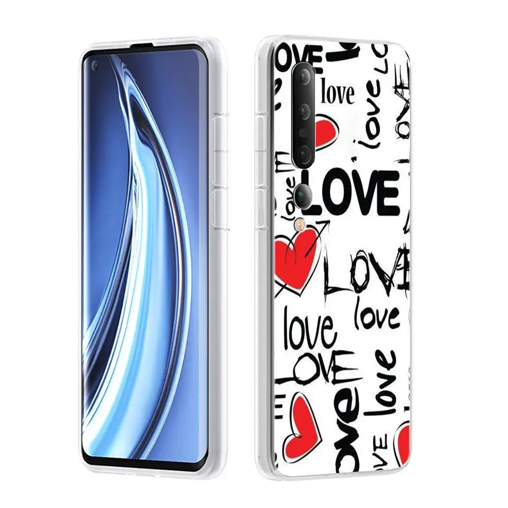 حافظة لهاتف شاومي 14 15 13 14T 13T 12T 11T Pro 12 11 Lite Poco X7 X6 X5 X3 NFC F7 F6 غطاء شفاف ناعم قلب الحب
