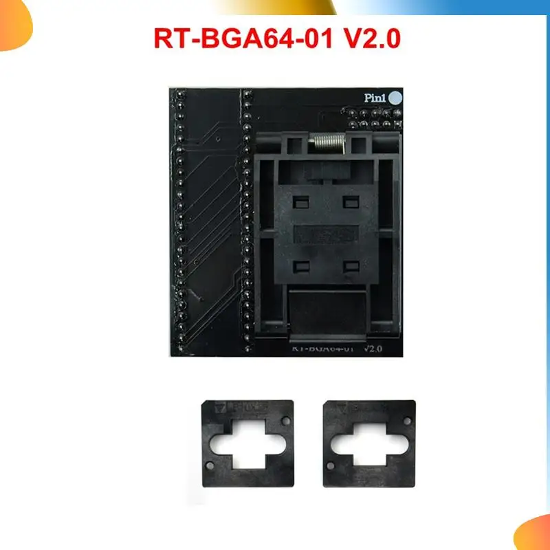B48A 1 Set BGA64 Adapter Burning Seat For RT809H Programmer RT-BGA64-01 V2.0 Socket 4Pcs Limiter Frame 2 Bottom Plate Easy Insta