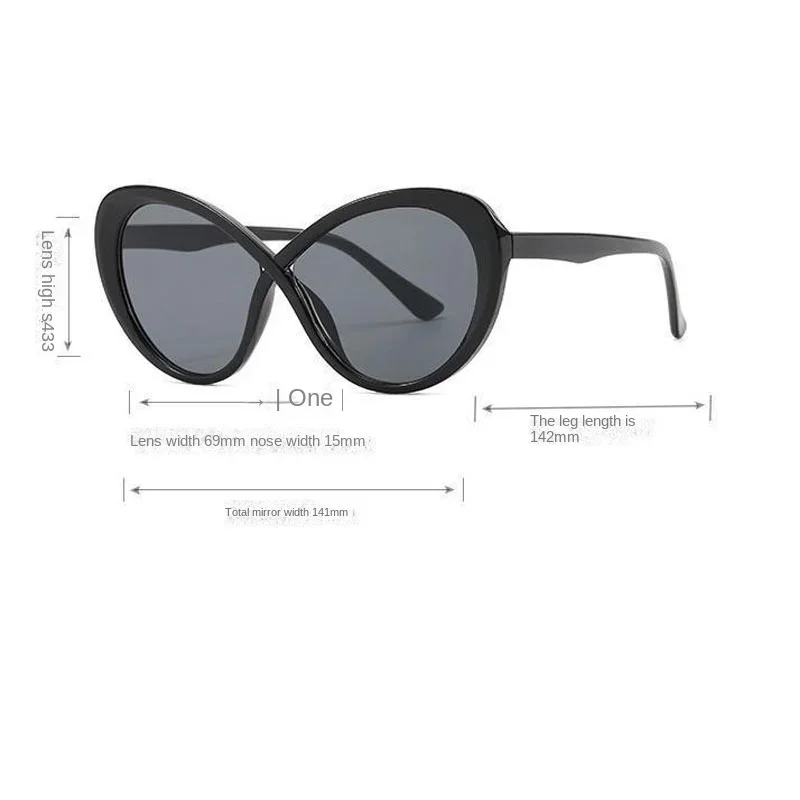 نظارات شمسية عصرية جديدة بإطار على شكل فراشة، ظلال ألوان فريدة من نوعها للنساء، نظارات تصوير على طراز الشارع #5