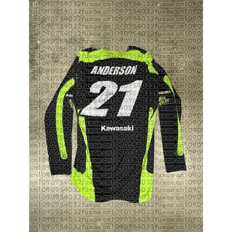 

Kawasaki мотоциклетная гоночная команда, мужская футболка с длинным рукавом, весенне-осенние женские футболки, новинка 2026, спортивная детская одежда, топы