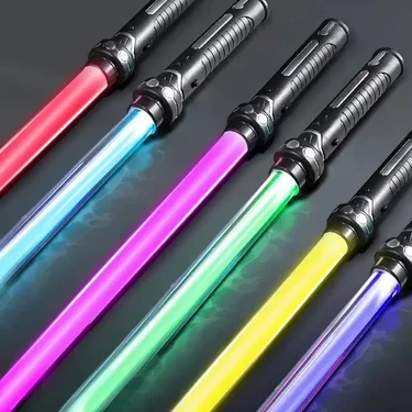 Kreatywne zabawki świetlne 2 w 1 Łączone długie miecze laserowe Kolorowe światła Zabawka dla dzieci Miecz świetlny Rekwizyty Cosplay Prezent dla dzieci