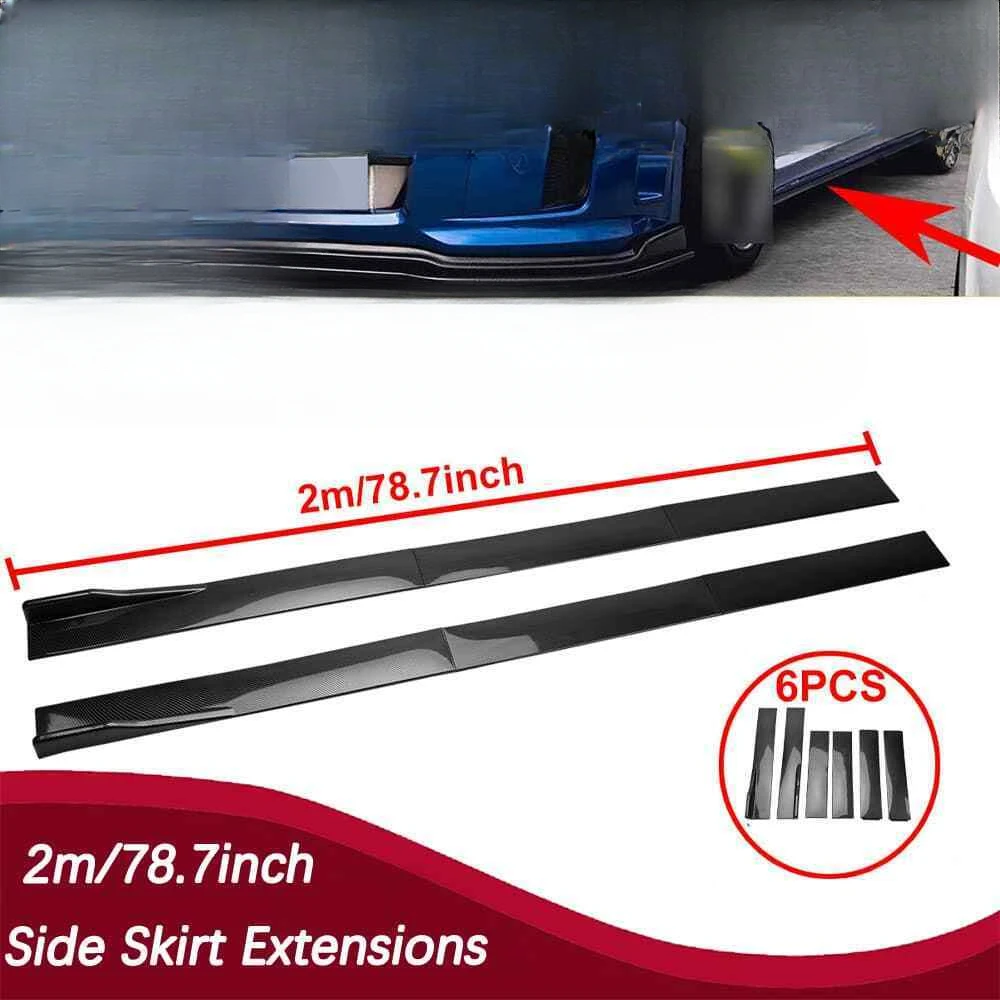 

For Subaru WRX STI 2015-2021 78.7" Side Skirt Extension Splitter Rocker Panel US United States