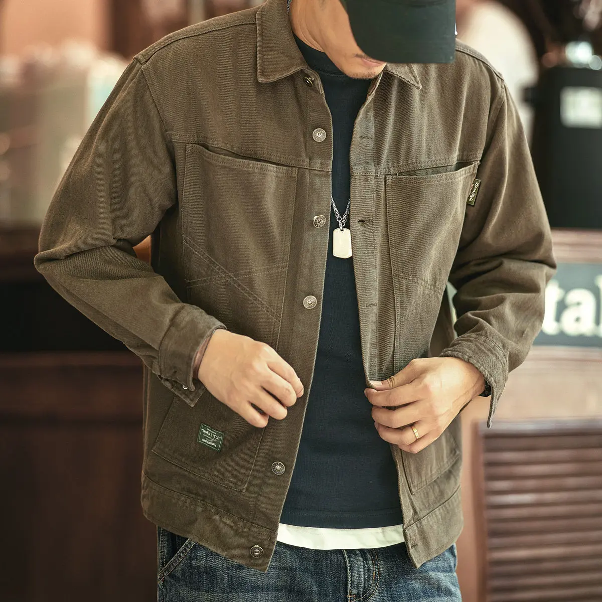 2026 New Trendy Male Heavy-duty Work Jacket - Loose and Trendy Denim Top