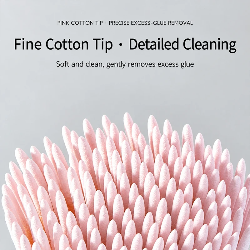 100Pcs Double-Ended Cotton Swabs Fine Pointed Tips for Nail Art Makeup Eyeliner Correction - Beauty Precision Cleaning Tools