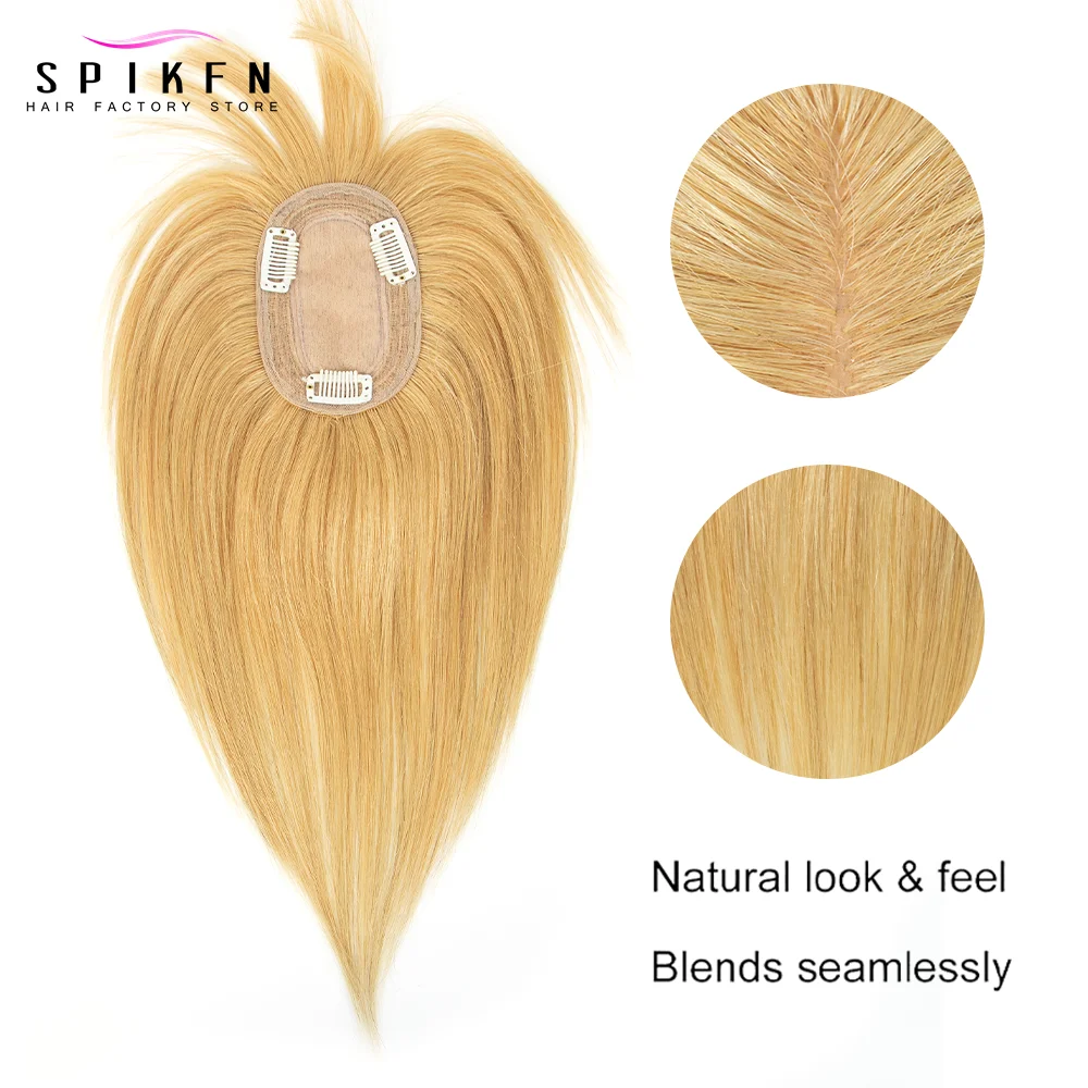 ライトカラー 8x12cm 通気性のあるヘアベース ナチュラルストレートヘアピース 8インチ～14インチ 本物の人毛ヘアピース 薄毛や前髪のヘアスタイルに