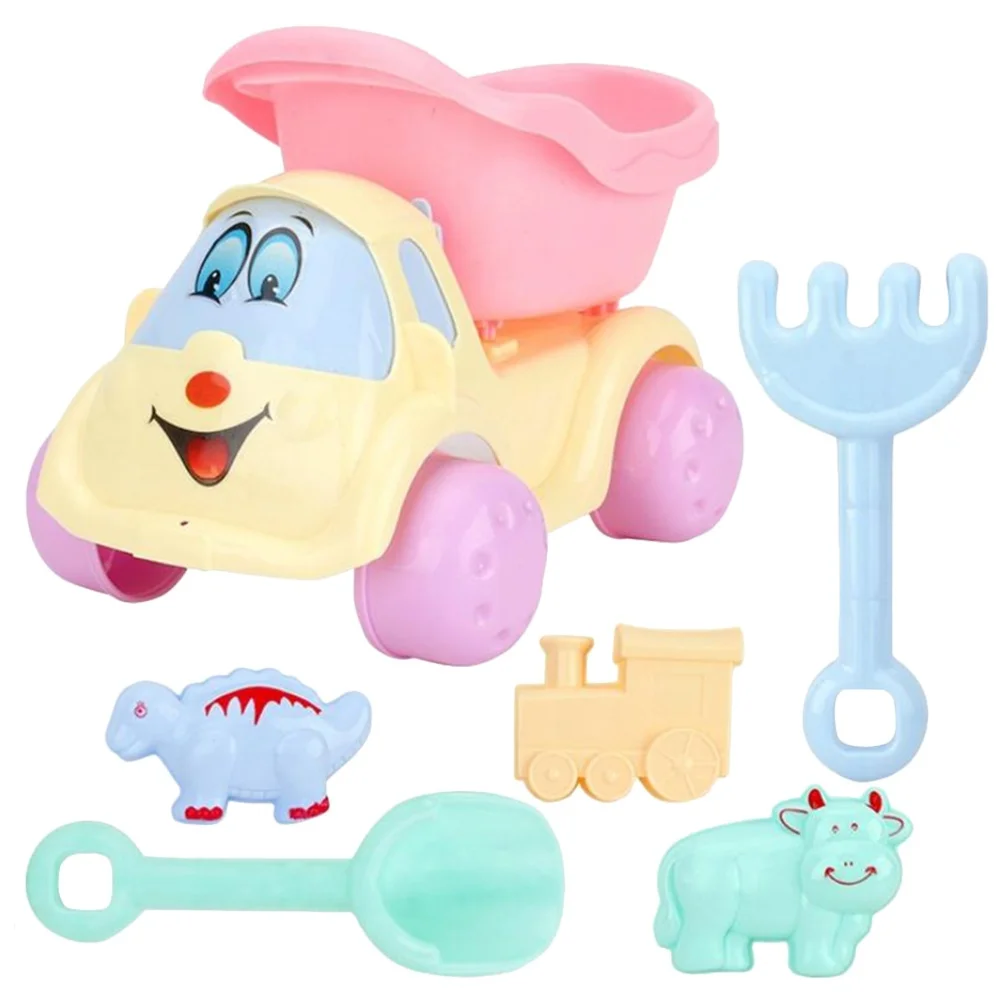 Ensemble de jeu de plage pour enfants, 7 pièces, outils de sable en plastique de qualité supérieure, pelle créative, camion à benne basculante, amusant pour les jeux de plage en plein air, jouets de jeu de sable