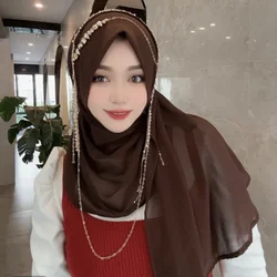 2024 Instant Party Scarves for Women, Moslem Glittery Diamonds Wrap Hijab