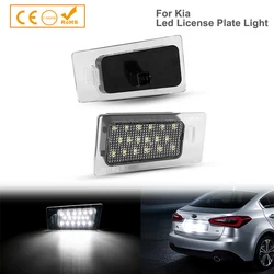 for Kia Seltos 2019-2021 Forte 2012-2018 Cerato 2013-18 Ceed 12-2015 2Pcs White Full LED Rear License Plate Light Assembly