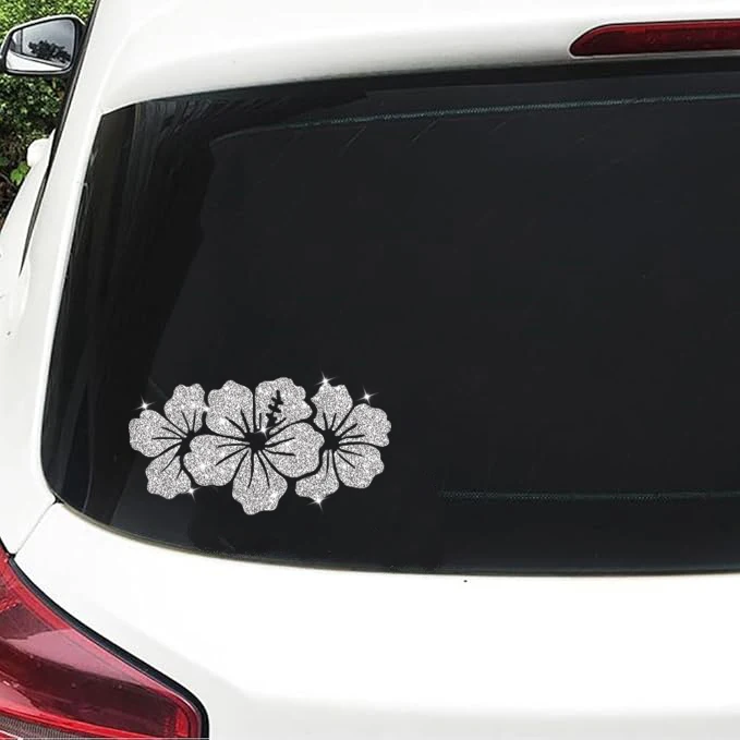 Flash Silver Stickers Flowers Car Decals Car Stickers
