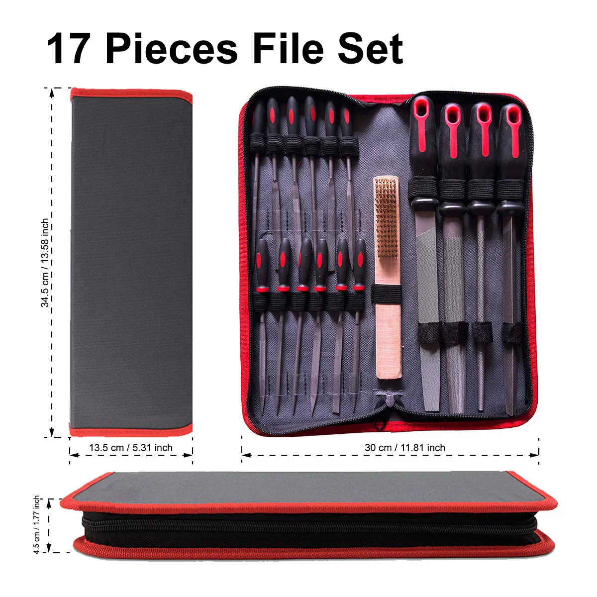 17Pcs Metal File Set Precision Hand Files Needle Files for Metal Woodworking DIY Craft
