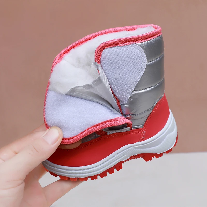 Bota Platform Kid Snow Boot 2023 Winter NewCasual Boy Cotton Shoe Warm Girl Boot Plush Ankle Boot Cotton Boot Kid Boot Girl Shoe