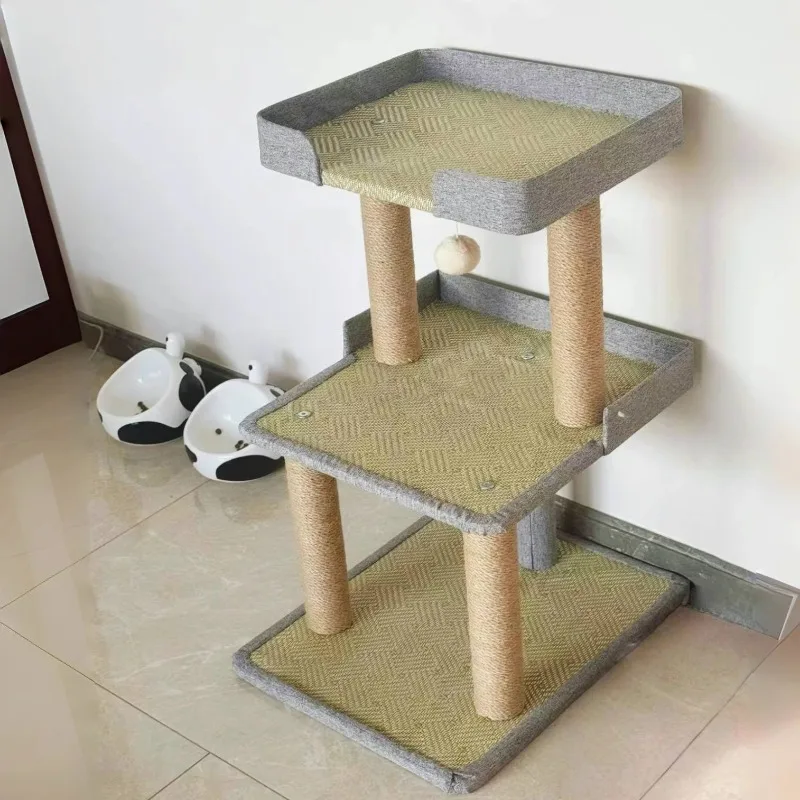 

Summer cat climbing frame Small apartment does not occupy a cat's nest, cat tree is integrated, non-solid wood cat shelf,