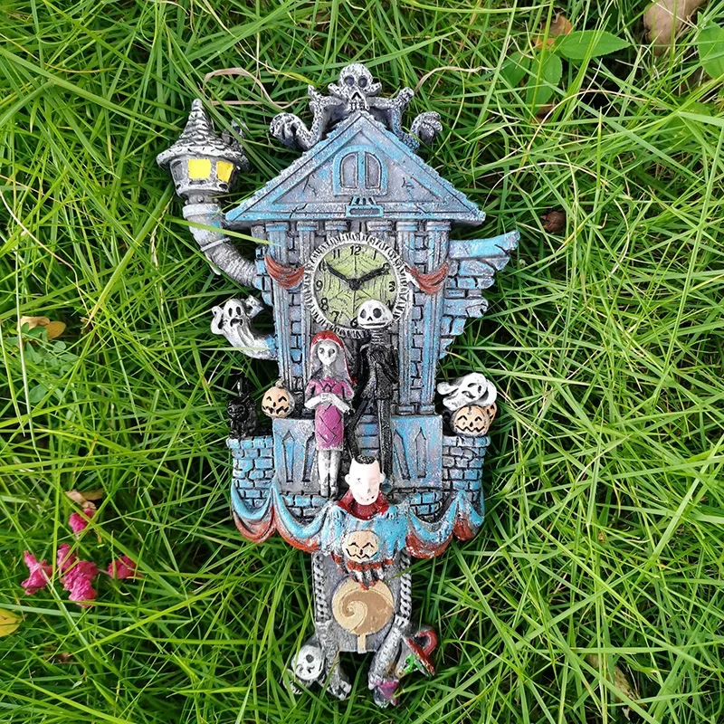 Disney The Nightmare Before Christmas Clock Pendant Toys Decoration Anime Action Figure Desktop Ornaments Collectible Present