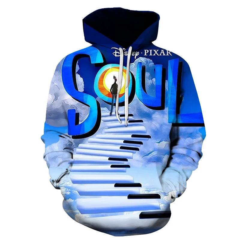 

Disney Soul Movie Men Women Hoodies Casual Hip Hop Streetwear Long Sleeves Sweatshirts Boys Girls Autumn Tops Coats