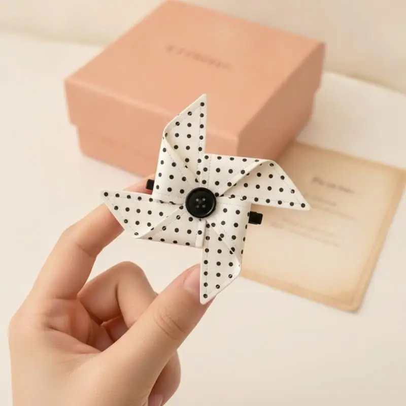 Hot Sale Funny Polka Dot Windmill Hair Clip Cute Y2K Style Hair Accessory For Girls Daily Wear Photoshoot Party Supplies